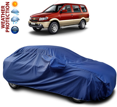 CODOKI Car Cover For Chevrolet Tavera (With Mirror Pockets)(Blue)