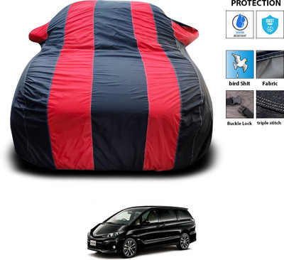GOSHIV-car and bike accessories Car Cover For Toyota Estima (With Mirror Pockets)(Red)