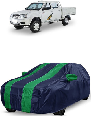 ANTOFY Car Cover For Tata Xenon (With Mirror Pockets)(Green, Blue)