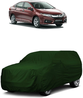 ANTOFY Car Cover For Honda City i DTec VX Option (With Mirror Pockets)(Green)