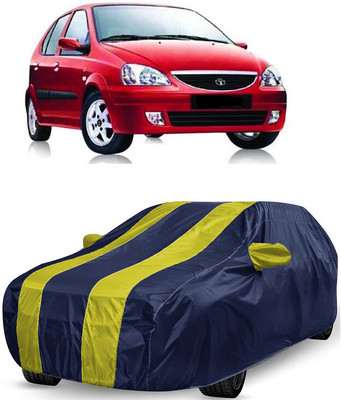 ANTOFY Car Cover For Tata Indica V2 (With Mirror Pockets)(Yellow, Blue)