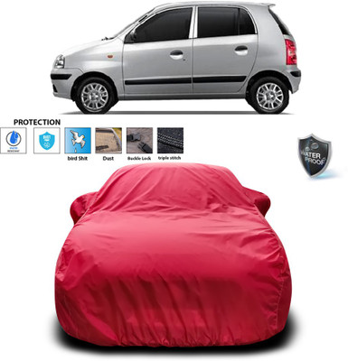 PAGORA Car Cover For Hyundai Santro Xing (With Mirror Pockets)(Maroon)