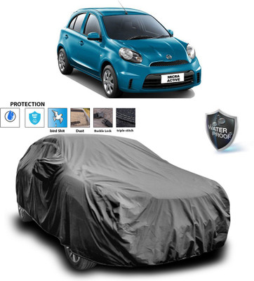 CODOKI Car Cover For Nissan Micra Active (With Mirror Pockets)(Grey)