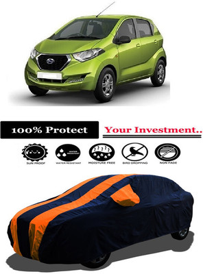 Amexride Car Cover For Datsun Redi-Go 1.0 S Petrol (With Mirror Pockets)(Orange)