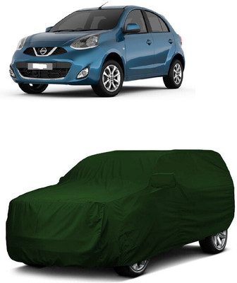 ANTOFY Car Cover For Nissan Micra XL Option D Diesel (With Mirror Pockets)(Green)