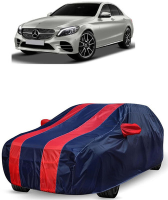 ANTOFY Car Cover For Mercedes Benz C-Class Prime C 220d Diesel (With Mirror Pockets)(Red, Blue)