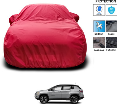 PAGORA Car Cover For Jeep Compass (With Mirror Pockets)(Maroon)