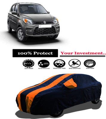 Amexride Car Cover For Maruti Suzuki Alto 800 STD Petrol (With Mirror Pockets)(Orange)