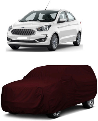 ANTOFY Car Cover For Ford Figo Aspire Titanium Plus Petrol (With Mirror Pockets)(Maroon)