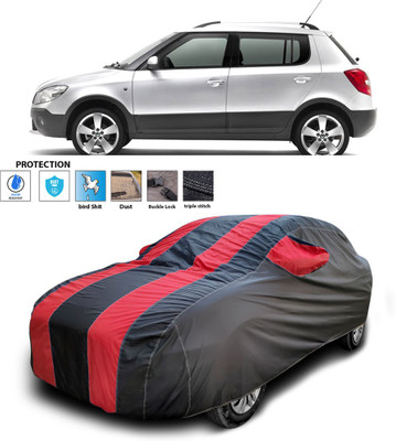 CODOKI Car Cover For Skoda Fabia Scout (With Mirror Pockets)(Red)