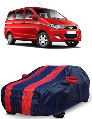 ANTOFY Car Cover For Chevrolet Enjoy (With Mirror Pockets)(Red, Blue)