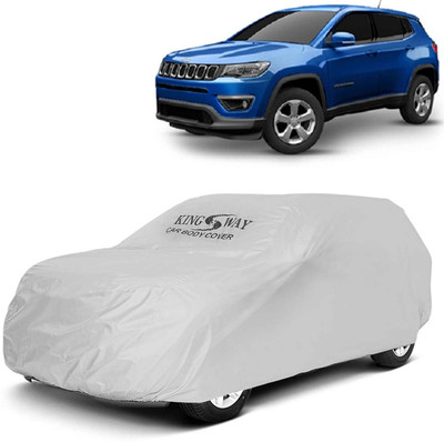 Kingsway Car Cover For Jeep Compass (Without Mirror Pockets)(Silver, For 2017, 2018, 2019, 2020 Models)
