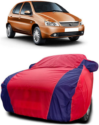 Autoprime Car Cover For Tata Indica DLX (With Mirror Pockets)(Red, Blue)