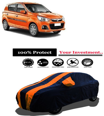 Amexride Car Cover For Maruti Suzuki Alto K10 (With Mirror Pockets)(Orange)