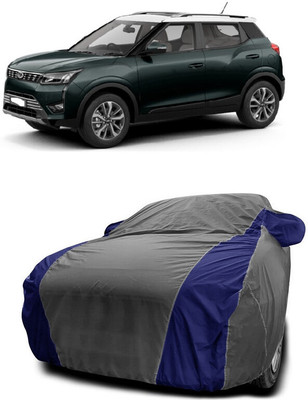 Autoprime Car Cover For Mahindra XUV300 W8 Option Dual Tone Petrol (With Mirror Pockets)(Grey, Blue)
