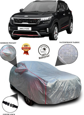 PAGORA Car Cover For Kia SELTOS (With Mirror Pockets)(Silver)