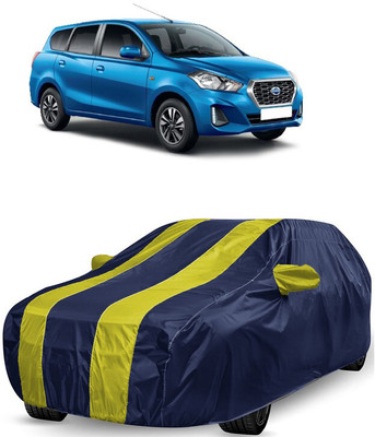 ANTOFY Car Cover For Datsun Go Plus D Petrol (With Mirror Pockets)(Yellow, Blue)