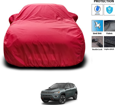 PAGORA Car Cover For Jeep Jeep (With Mirror Pockets)(Maroon)