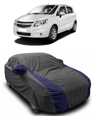 ANTOFY Car Cover For Chevrolet Sail UVA (With Mirror Pockets)(Grey, Blue)