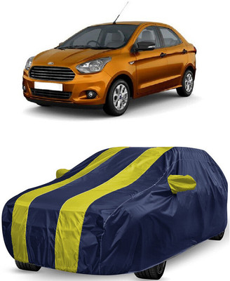 ANTOFY Car Cover For Ford Figo Aspire 1.2 Ti-VCT Ambiente ABS (With Mirror Pockets)(Yellow, Blue)