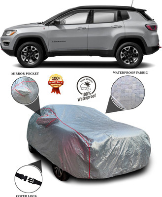 PAGORA Car Cover For Jeep Compass (With Mirror Pockets)(Silver)