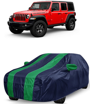 ANTOFY Car Cover For Jeep Wrangler (With Mirror Pockets)(Green, Blue)