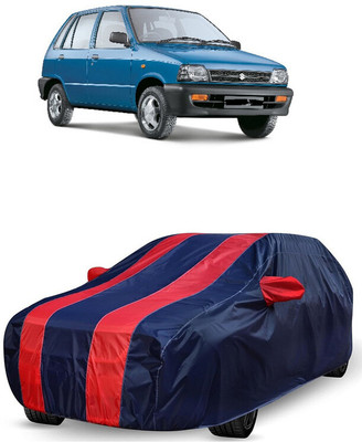 ANTOFY Car Cover For Maruti 800 AC Uniq (With Mirror Pockets)(Red, Blue)