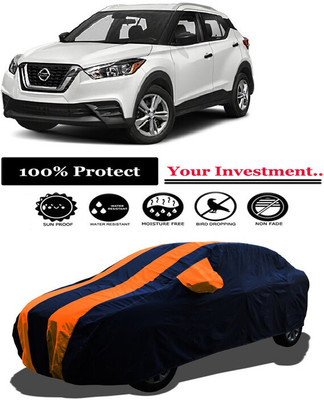 Amexride Car Cover For Nissan Kicks XL D Diesel (With Mirror Pockets)(Orange)