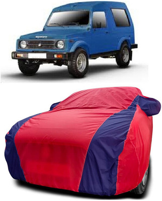 Autoprime Car Cover For Maruti Suzuki Gypsy MG-410 (With Mirror Pockets)(Red, Blue)