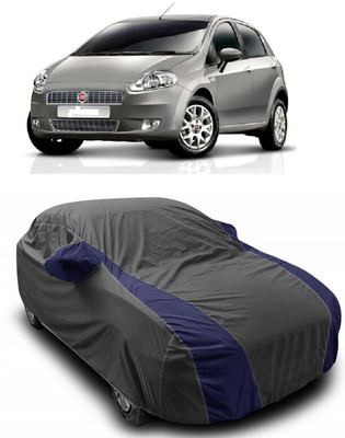 ANTOFY Car Cover For Fiat Punto Emotion 1.4L (With Mirror Pockets)(Grey, Blue)