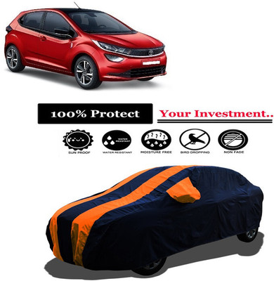 Amexride Car Cover For Tata Altroz (With Mirror Pockets)(Orange)