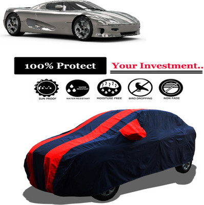 Amexride Car Cover For Koenigsegg CC8S 4.7L V8 (With Mirror Pockets)(Red)