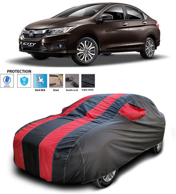 PAGORA Car Cover For Honda City i-Dtec (With Mirror Pockets)(Red)