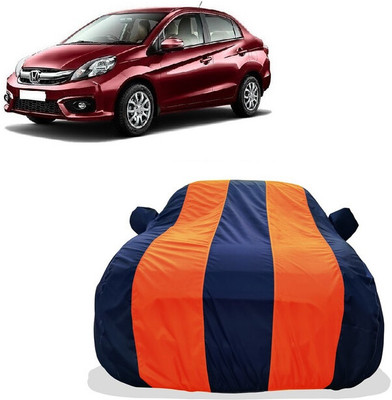 Tricway Car Cover For Honda Amaze SX i-DTEC (With Mirror Pockets)(Orange)