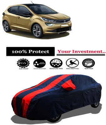 Amexride Car Cover For Tata Altroz XE Diesel (With Mirror Pockets)(Red)