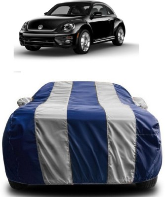 SUGASHRI Car Cover For Volkswagen Beetle (With Mirror Pockets)(White, Blue)