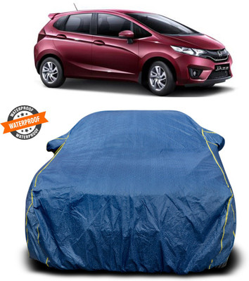 PAGORA Car Cover For Honda Jazz (With Mirror Pockets)(Blue)