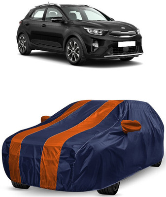 ANTOFY Car Cover For Kia QYI (With Mirror Pockets)(Orange, Blue)