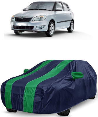 ANTOFY Car Cover For Skoda Fabia Active Plus 1.2 TDI CR (With Mirror Pockets)(Green, Blue)