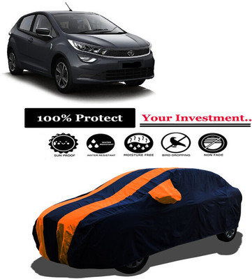 Amexride Car Cover For Tata Altroz XZ Option Diesel (With Mirror Pockets)(Orange)