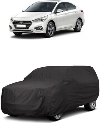 ANTOFY Car Cover For Hyundai Verna VTVT 1.6 SX Option Petrol (With Mirror Pockets)(Grey)