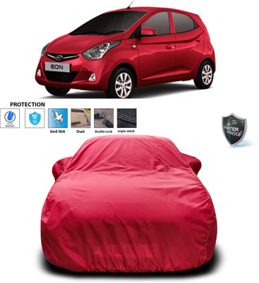 CODOKI Car Cover For Hyundai Eon (With Mirror Pockets)(Maroon)