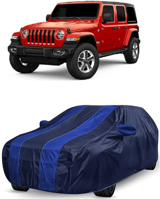 ANTOFY Car Cover For Jeep Wrangler 2.0 4x4 Petrol (With Mirror Pockets)(Blue, Blue)