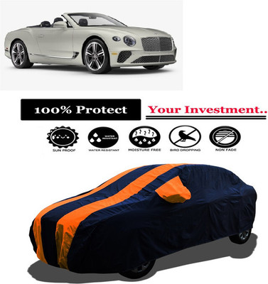 Amexride Car Cover For Bentley Continental GT V8 Convertible Petrol (With Mirror Pockets)(Orange)