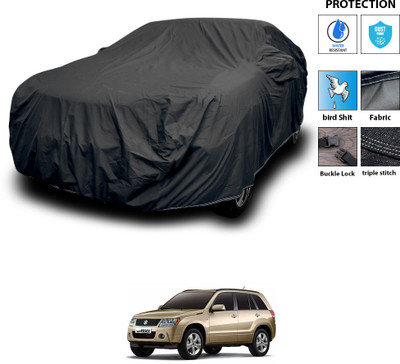 CODOKI Car Cover For Maruti Suzuki Grand Vitara (With Mirror Pockets)(Black)