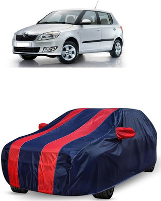 ANTOFY Car Cover For Skoda Fabia Elegance 1.2 TDI (With Mirror Pockets)(Red, Blue)
