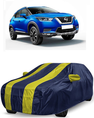 ANTOFY Car Cover For Nissan Kicks XL 1.5 D (With Mirror Pockets)(Yellow, Blue)