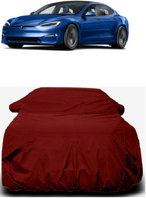 Autoprime Car Cover For Tesla Model X Electric(Battery) (With Mirror Pockets)(Maroon)