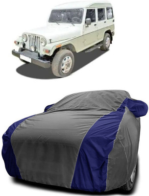 Autoprime Car Cover For Mahindra Marshal (With Mirror Pockets)(Grey, Blue)