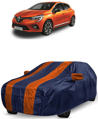 ANTOFY Car Cover For Renault Clio 0.9 Tce 90 Dynamic S Nav (With Mirror Pockets)(Orange, Blue)